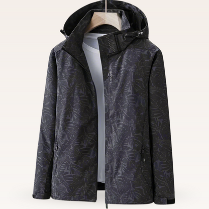 Damen Freizeitjacke Wasserabweisend Blattmuster Sportlich