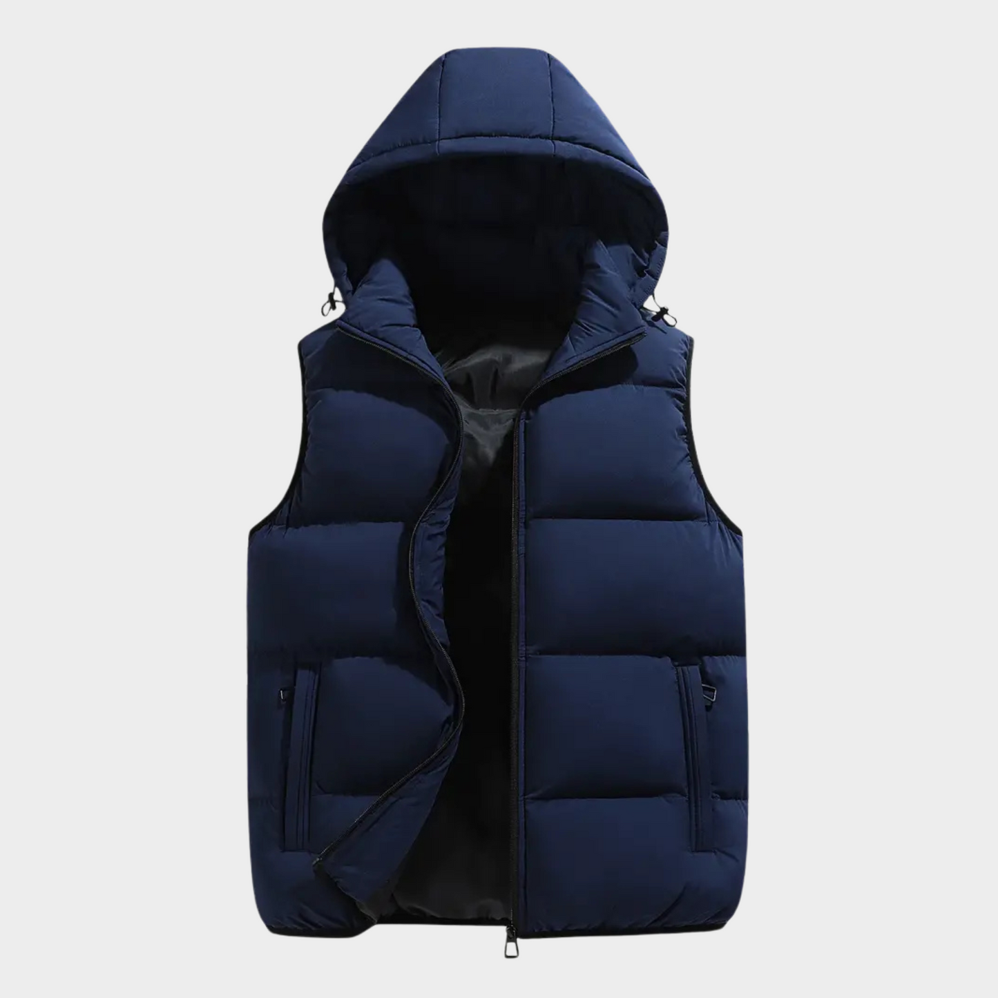 Herren Steppweste Leicht Körperwärmer Winterjacke Mit Kapuze - BerlinGlamour