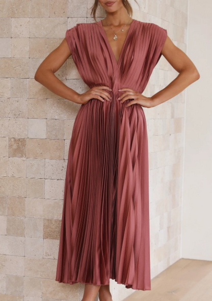 Elegantes Maxikleid Leichter Stoff Damen Kleid Sommer