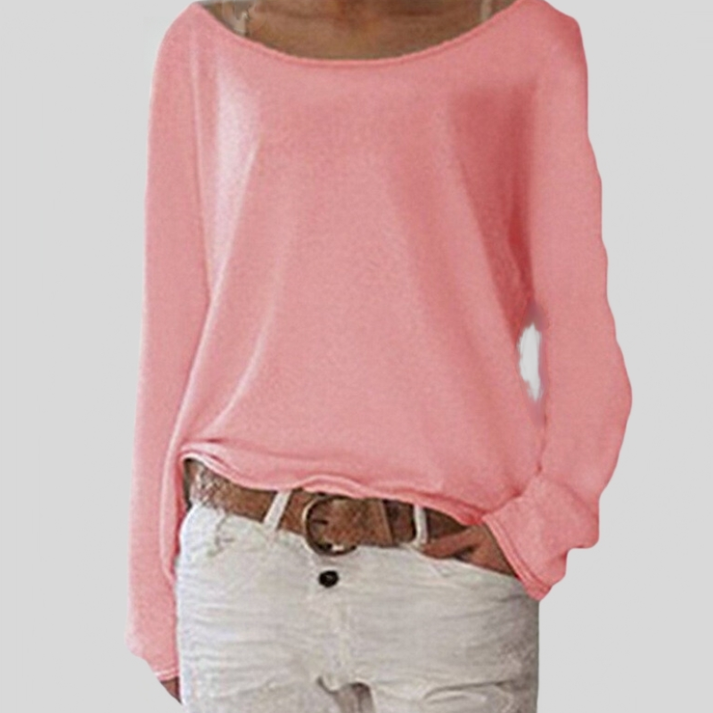 Damen Rundhalspullover Leicht Bequem Modern - BerlinGlamour