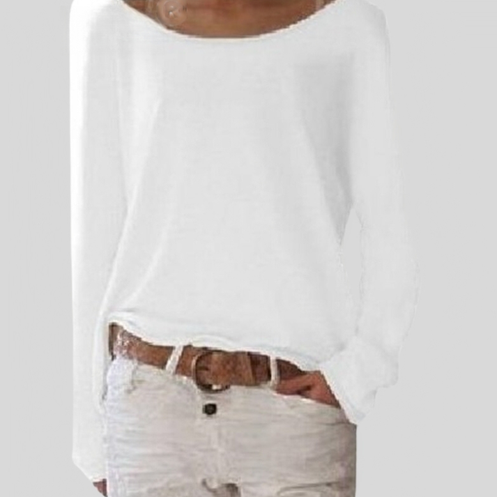 Damen Rundhalspullover Leicht Bequem Modern