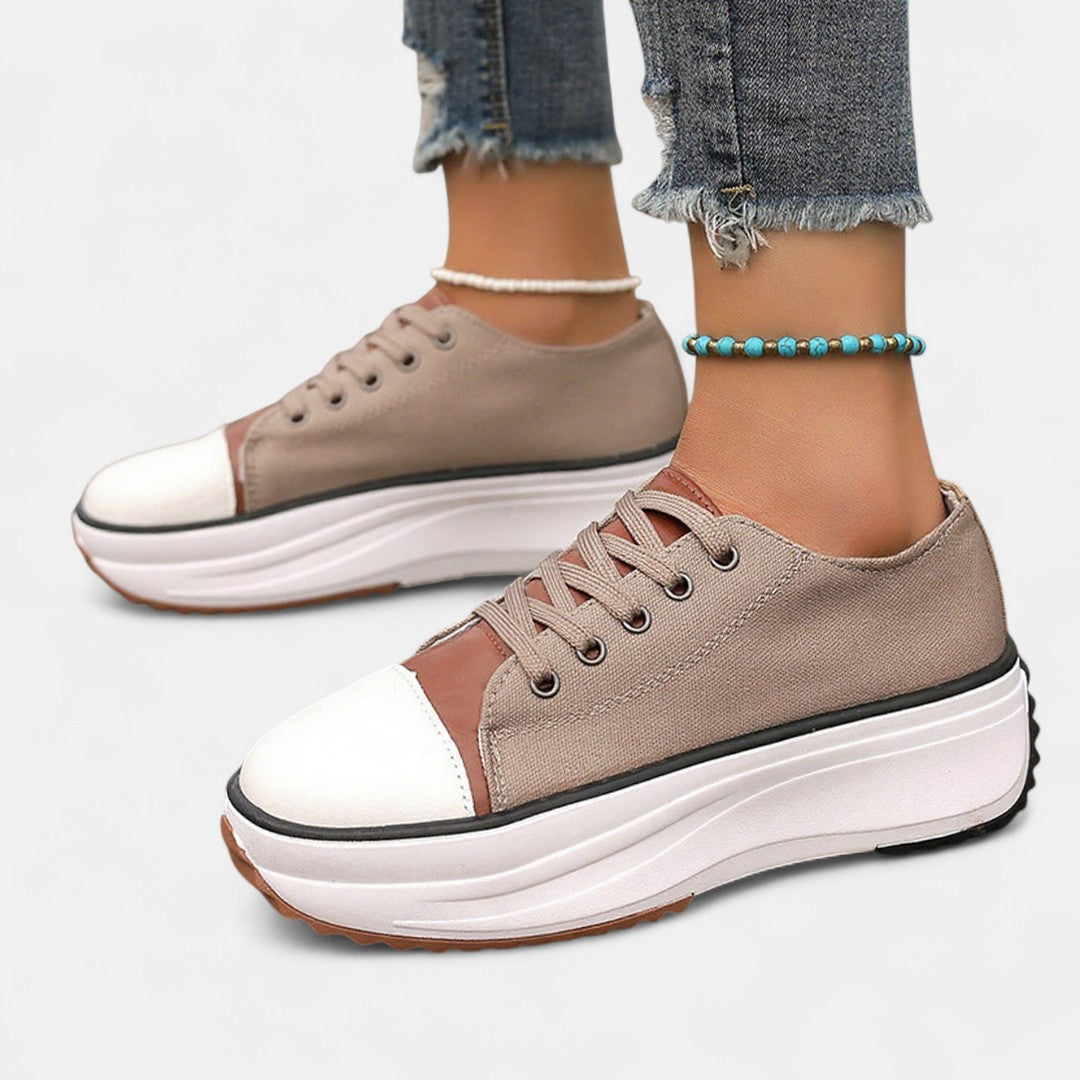 Damen Sneaker Rundspitze Trendschuhe Modisch