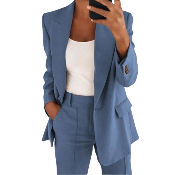 Damen Business Anzug Blazer und Hose Set