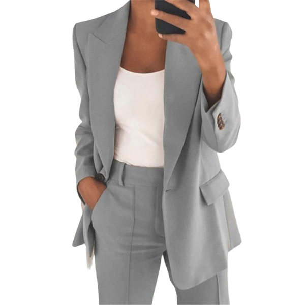 Damen Business Anzug Blazer und Hose Set