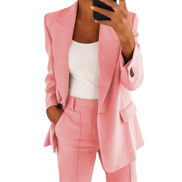 Damen Business Anzug Blazer und Hose Set