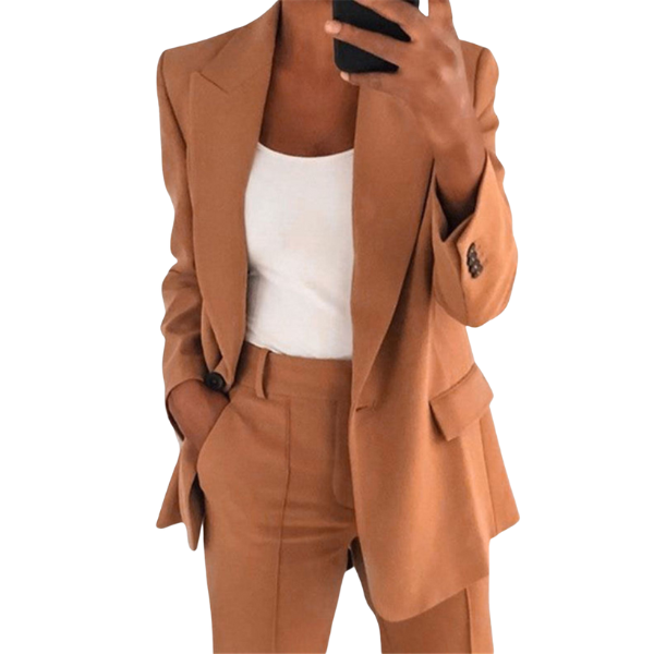 Damen Business Anzug Blazer und Hose Set