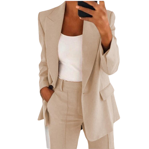 Damen Business Anzug Blazer und Hose Set