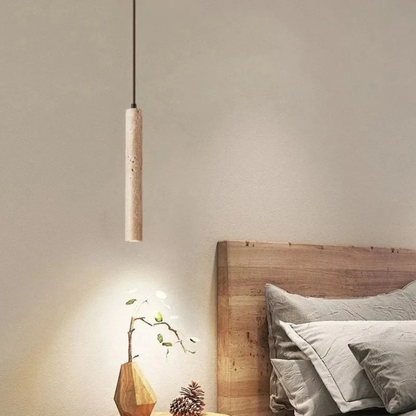 Moderne LED Kronleuchter Travertin Minimalistisch Dimmbar - BerlinGlamour
