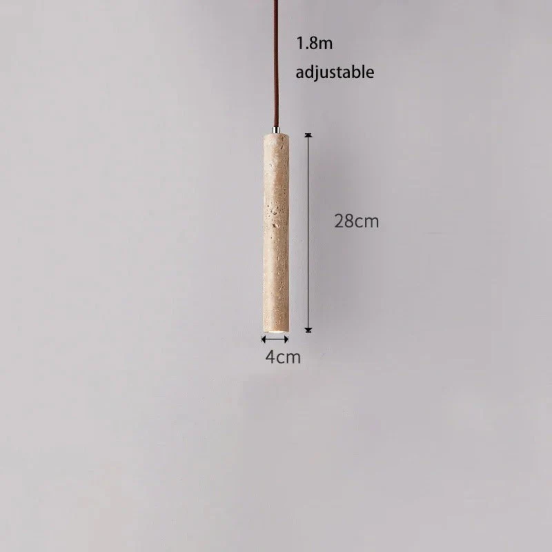 Moderne LED Kronleuchter Travertin Minimalistisch Dimmbar