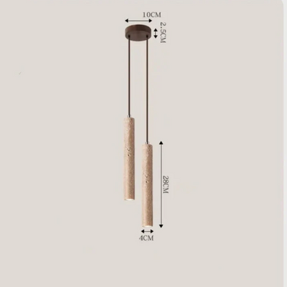 Moderne LED Kronleuchter Travertin Minimalistisch Dimmbar