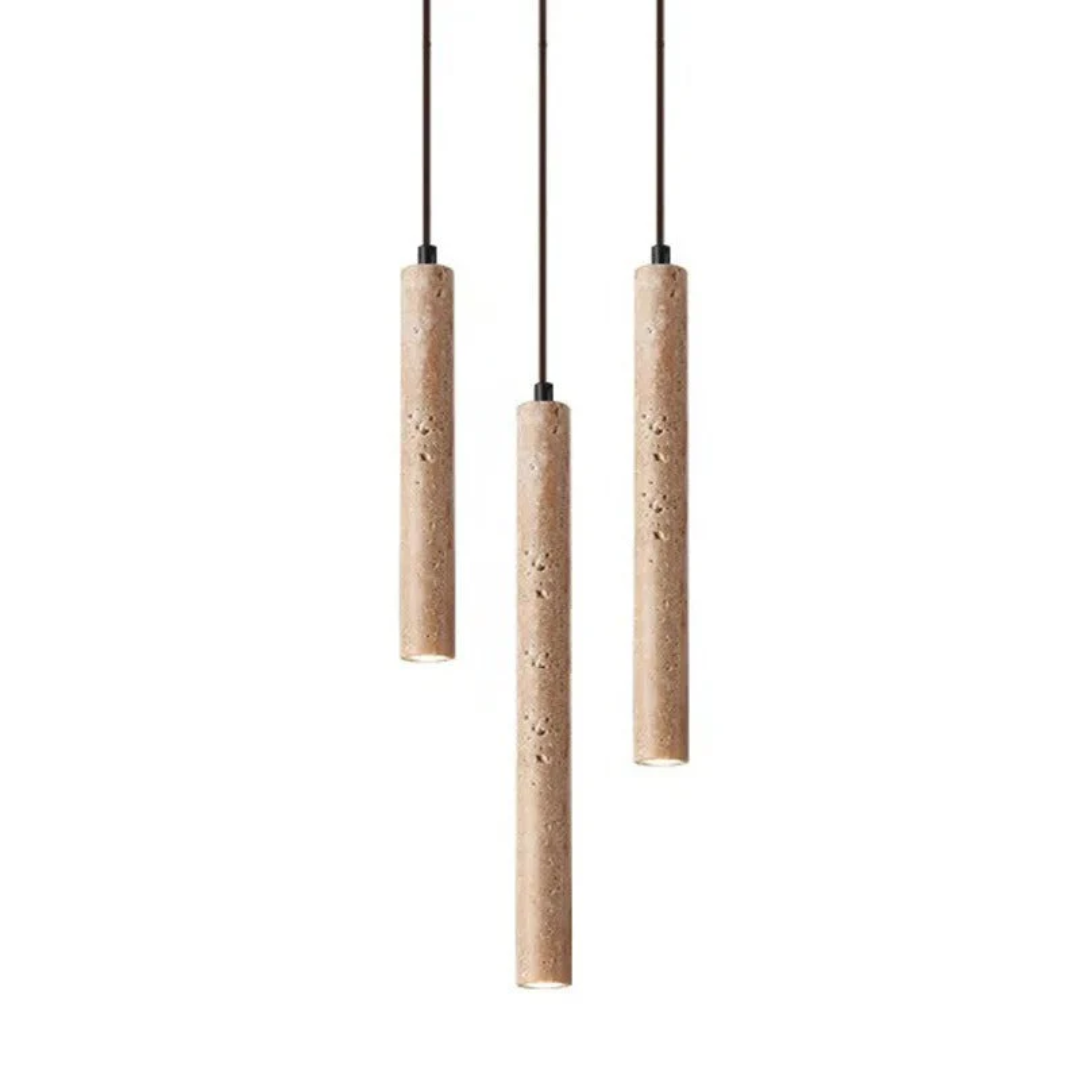 Moderne LED Kronleuchter Travertin Minimalistisch Dimmbar