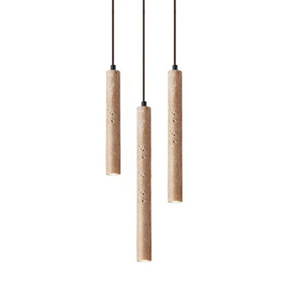 Moderne LED Kronleuchter Travertin Minimalistisch Dimmbar