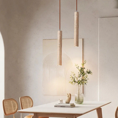 Moderne LED Kronleuchter Travertin Minimalistisch Dimmbar