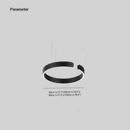 Moderne LED Pendelleuchte Ringform Dimmbar