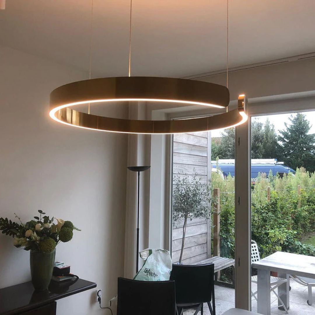 Moderne LED Pendelleuchte Ringform Dimmbar