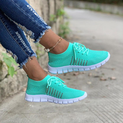 Damen Sneaker Weich Sohle Bequem Sportlich