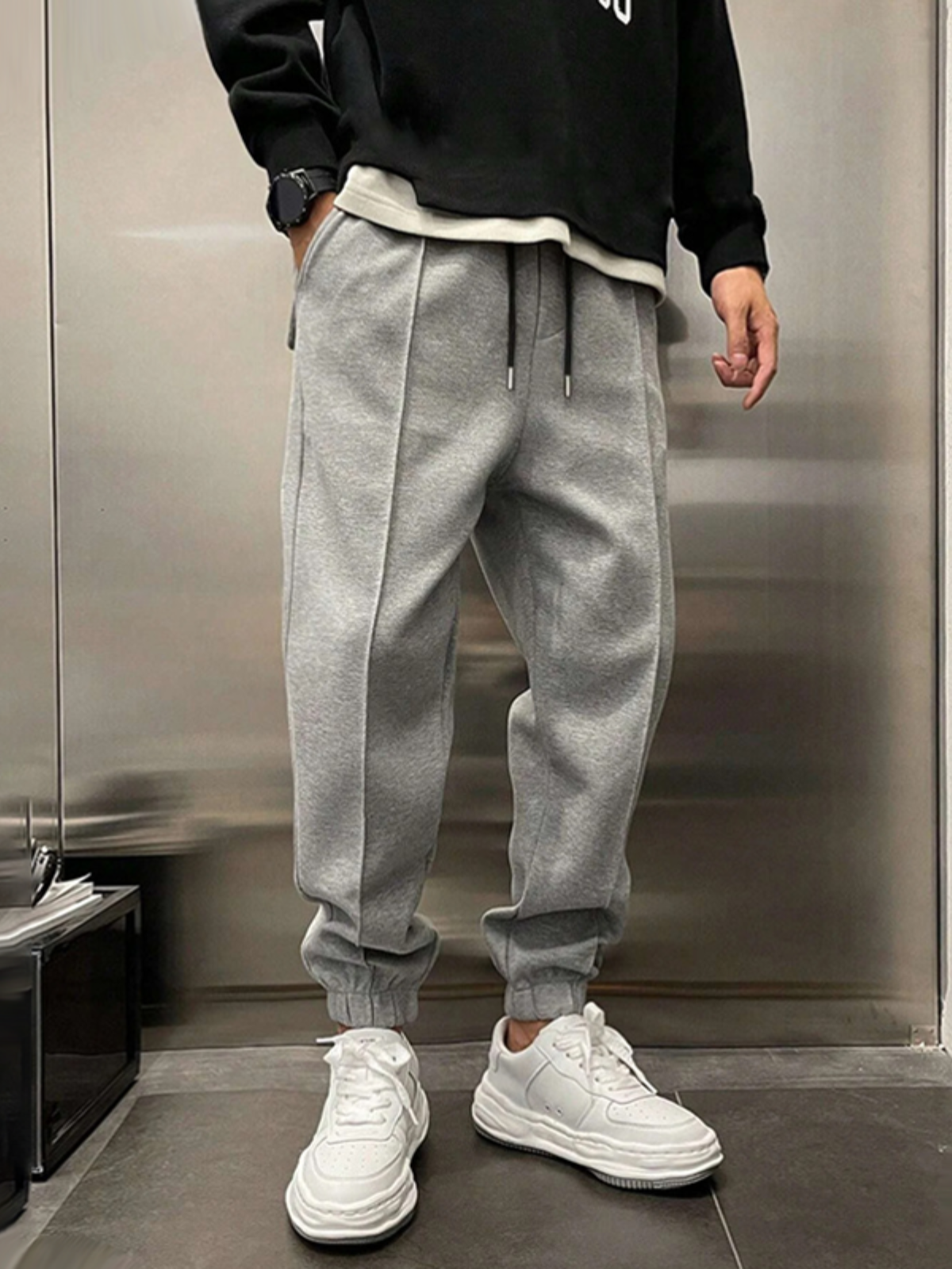 Bequeme Herren Jogginghose Klassisch Schwarz