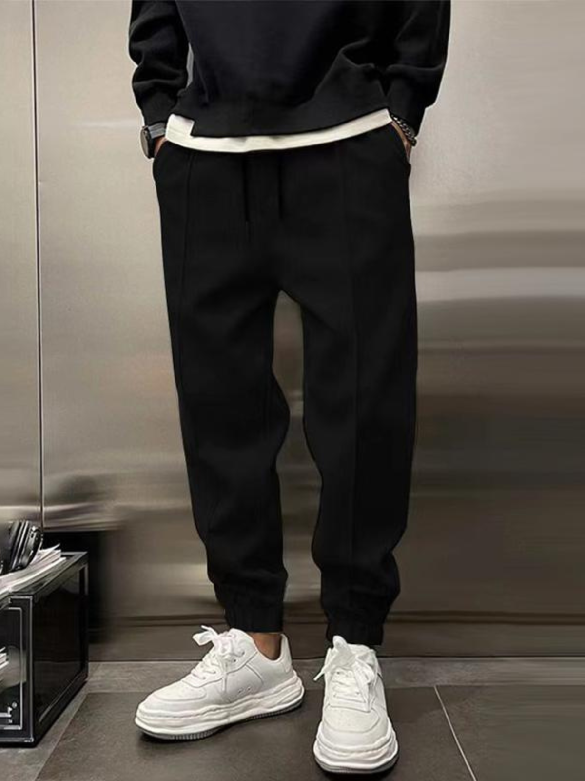 Bequeme Herren Jogginghose Klassisch Schwarz
