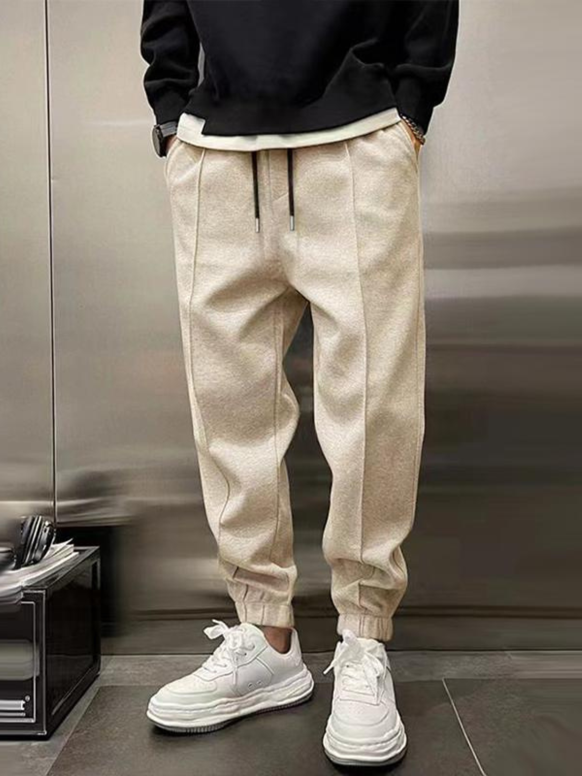 Bequeme Herren Jogginghose Klassisch Schwarz