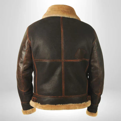 Exklusive Lederjacke mit Fellkragen Winter