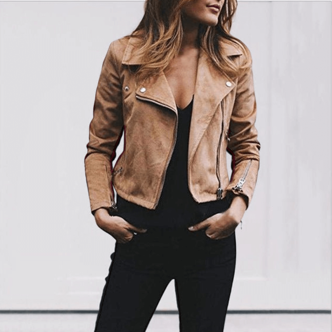 Damen Kurzjacke Lässig Warm Mit Innenschicht - BerlinGlamour