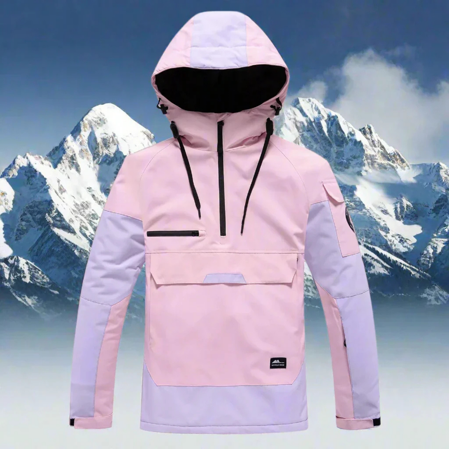 Snowboard Jacke Warm mit Kapuze Schwarz - BerlinGlamour