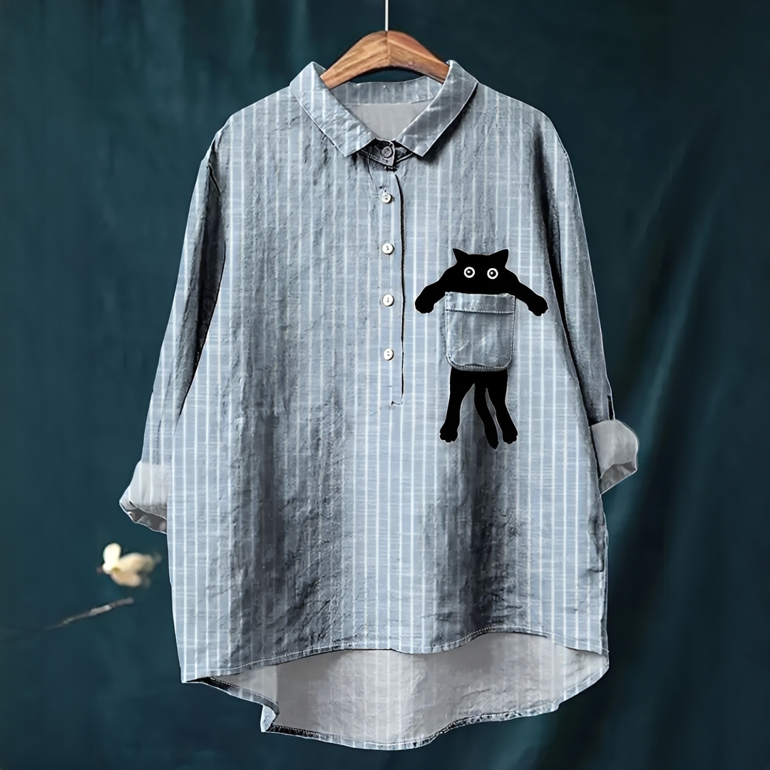 Damenbluse Vintage Chic Trendig Kurzarm