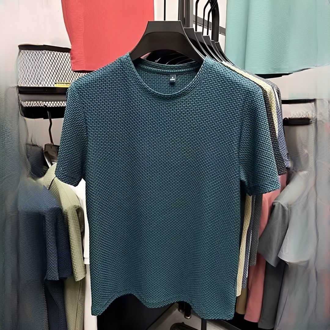 Herren Sommer-T-Shirt Elegantes Leicht Baumwolle - BerlinGlamour