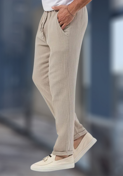 Herren Leinenhose Bequem Locker Leicht - BerlinGlamour