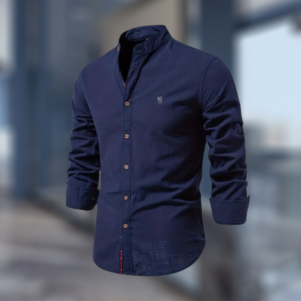 Herren Poloshirt Langarm Slim Fit Modern