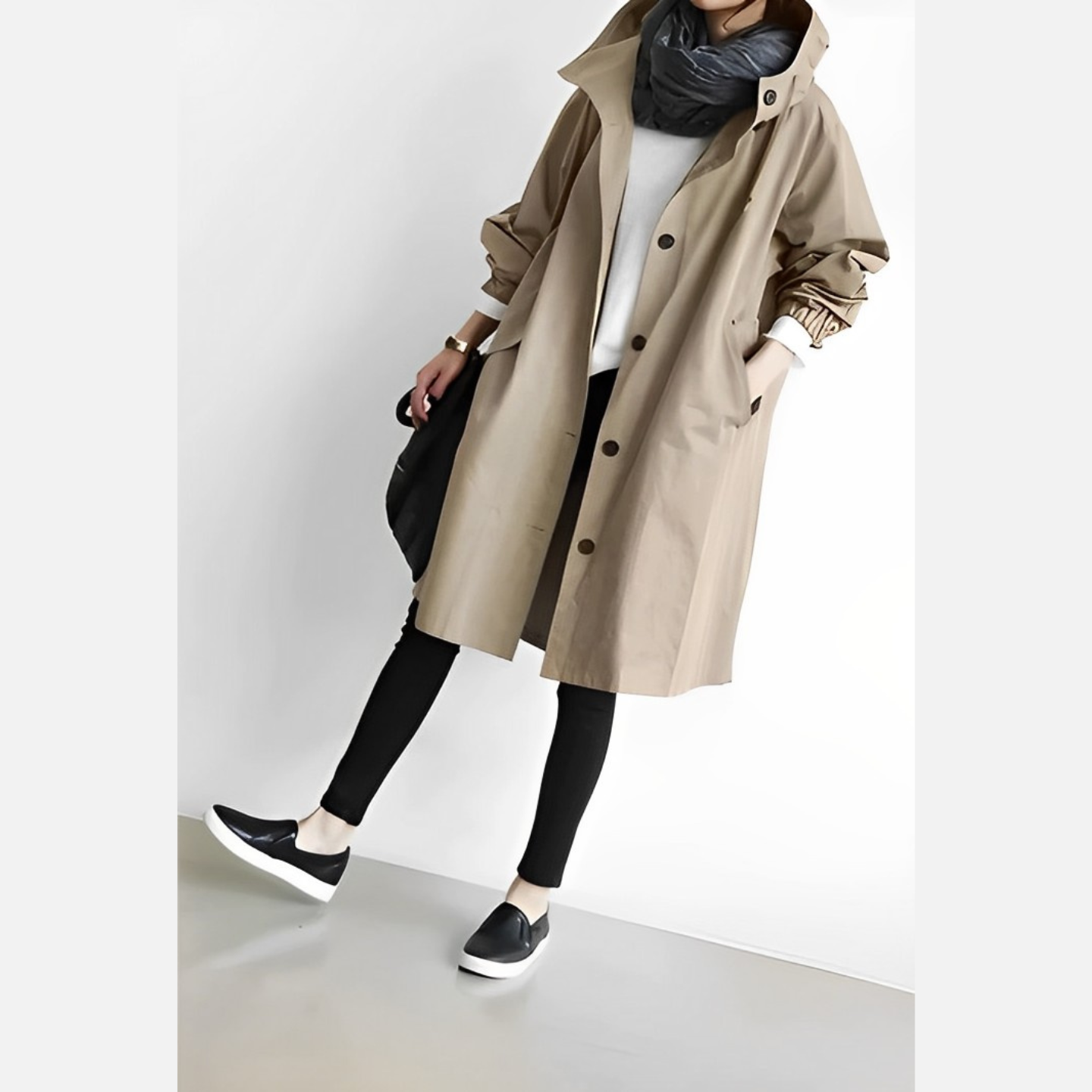 Wasserdichte Winterjacke mit Kapuze Lang