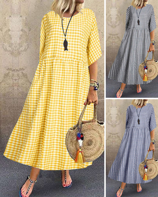 Leinen-Midikleid Clarina
