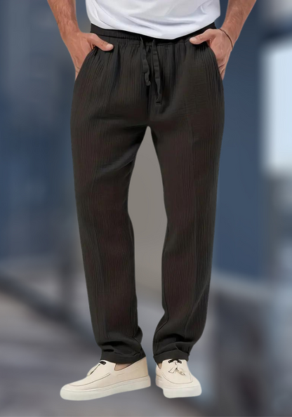 Herren Leinenhose Bequem Locker Leicht