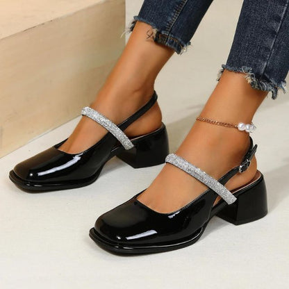 Weiße Pumps Glitzer Schuhe Damen High Heel