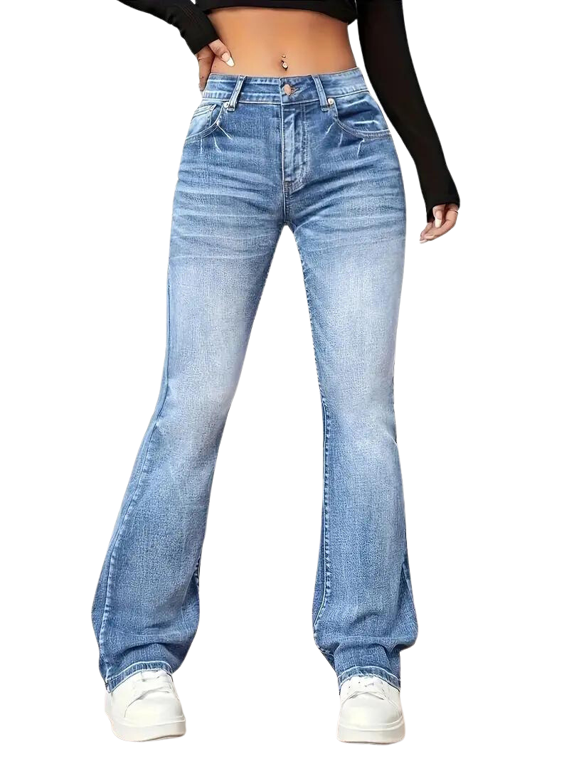Stretch Flared Jeans Damen Fashion