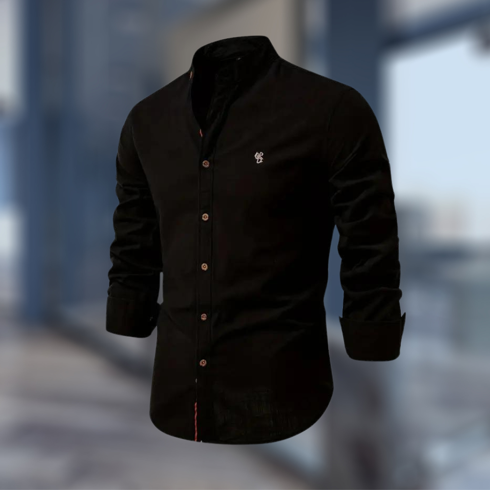 Herren Poloshirt Langarm Slim Fit Modern