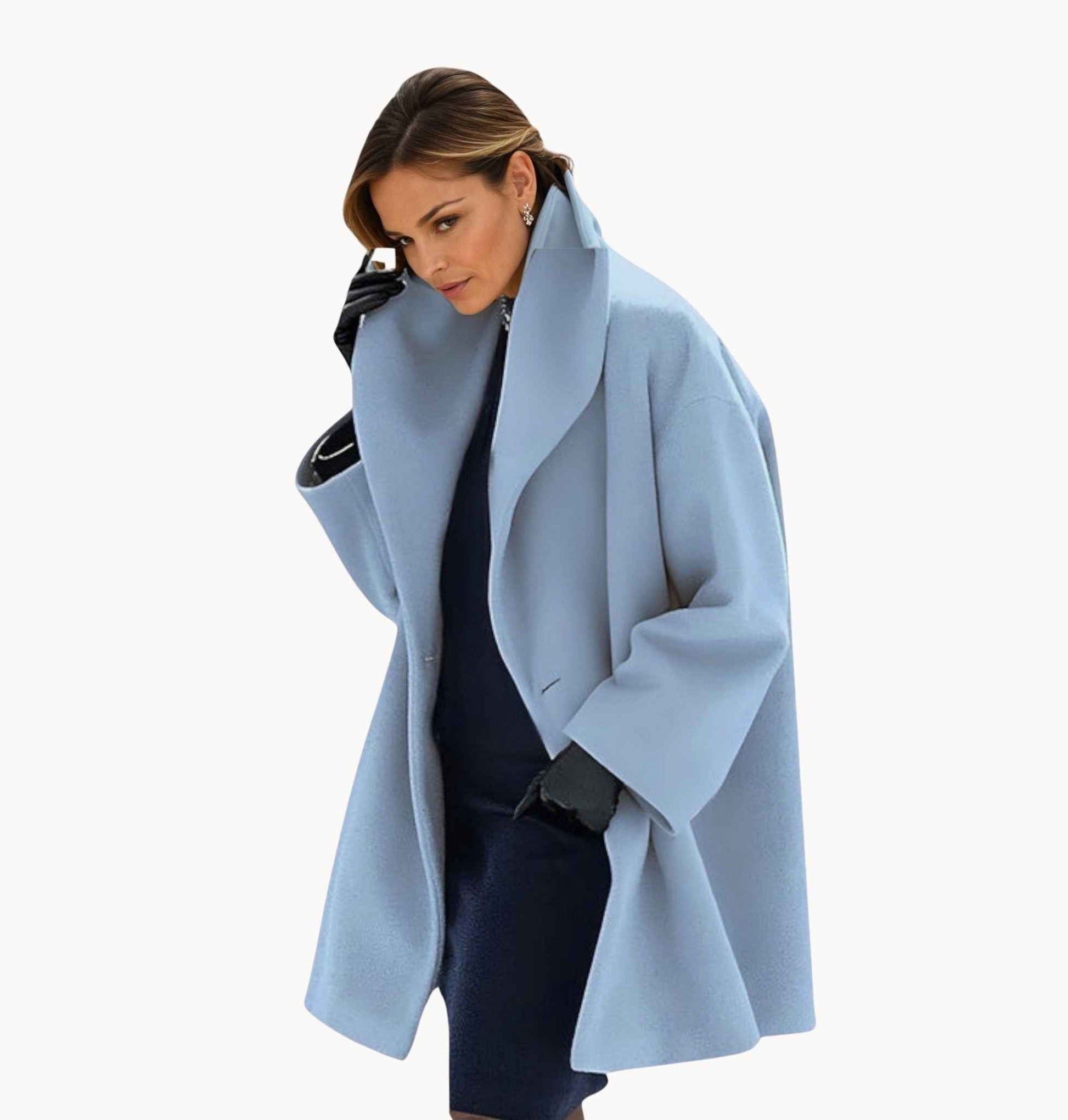 Damen Wintermantel Oversized Modern Schnitt Lang - BerlinGlamour