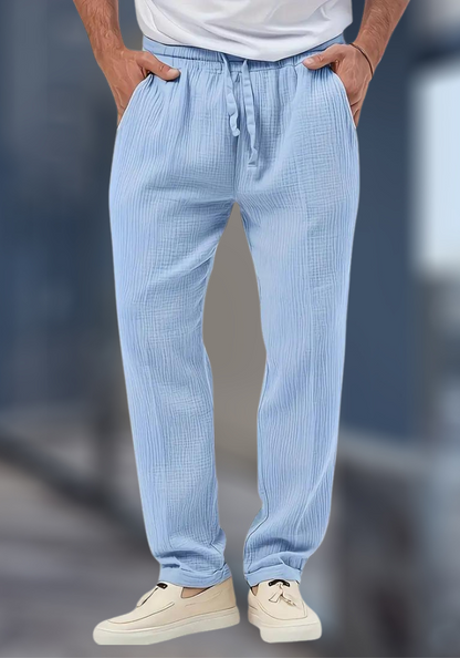 Herren Leinenhose Bequem Locker Leicht