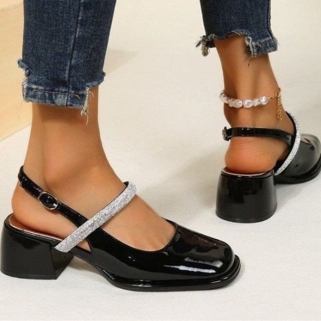 Weiße Pumps Glitzer Schuhe Damen High Heel