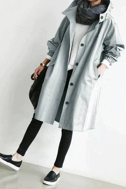 Regenmantel Damen Trendy Wasserfest Stylish