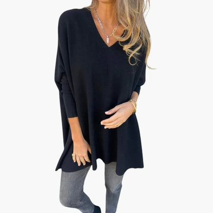 V-Ausschnitt Strickpullover für Damen 0