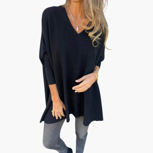 V-Ausschnitt Strickpullover für Damen 0