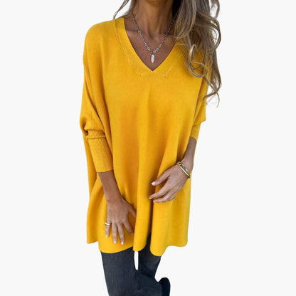 V-Ausschnitt Strickpullover für Damen 5