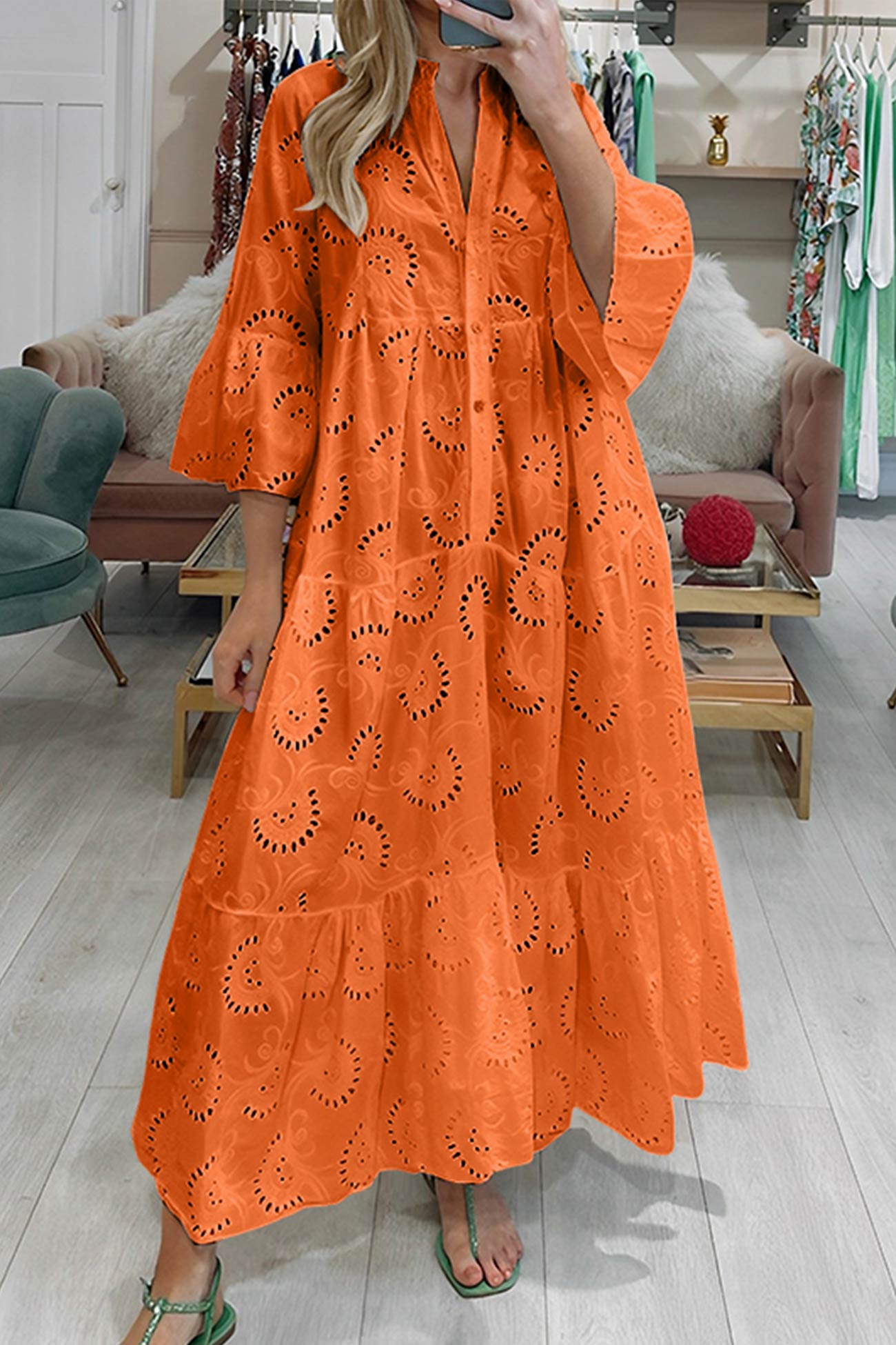 Sommerkleid Damen Leicht Durchsichtig Elegant