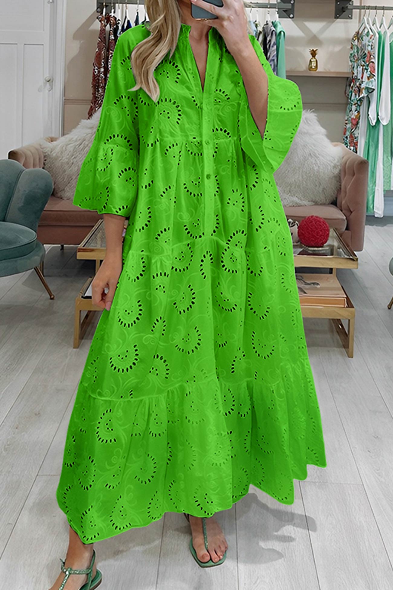Sommerkleid Damen Leicht Durchsichtig Elegant