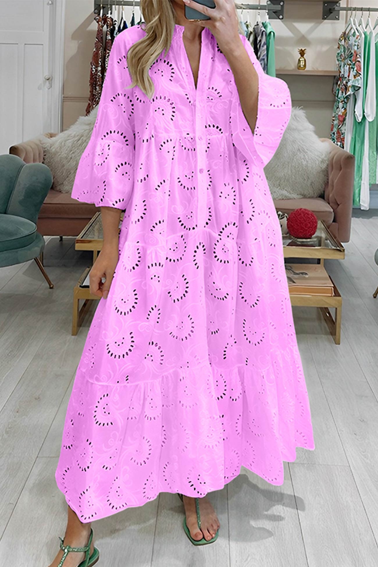 Sommerkleid Damen Leicht Durchsichtig Elegant