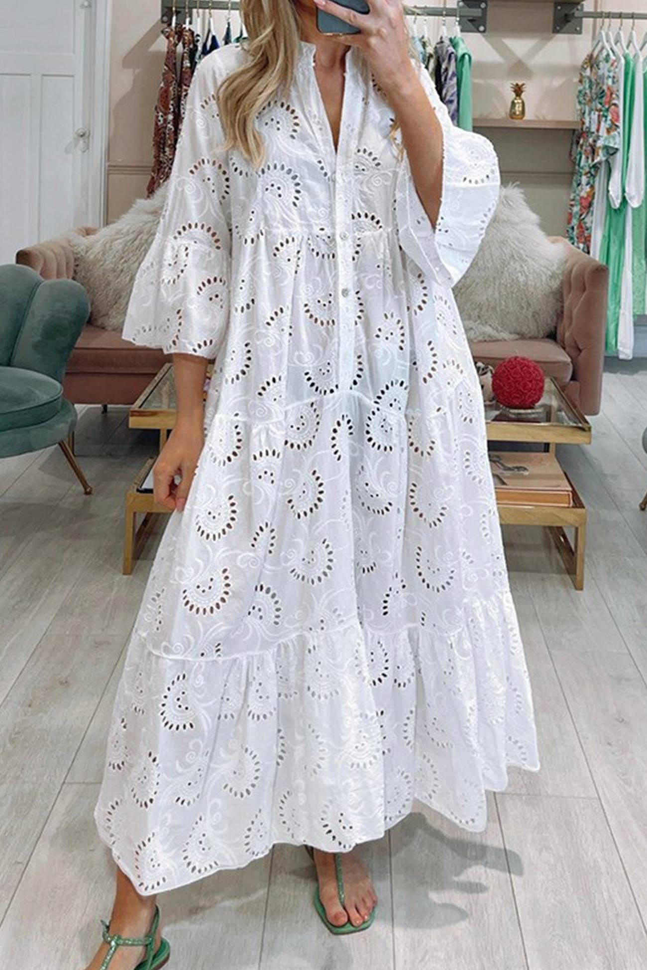Sommerkleid Damen Leicht Durchsichtig Elegant - BerlinGlamour
