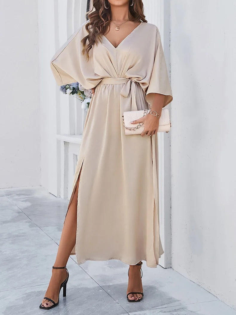 Sommerkleid V-Ausschnitt Farbenfroh Frauenkleid - BerlinGlamour