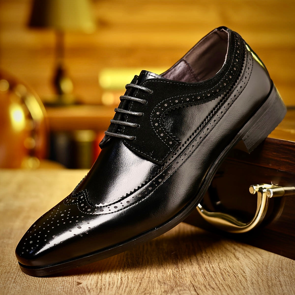 Herren Leder Schuhe Elegantes Business Design