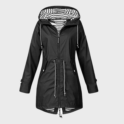 Lange Damen Regenjacke Wasserfest Modern